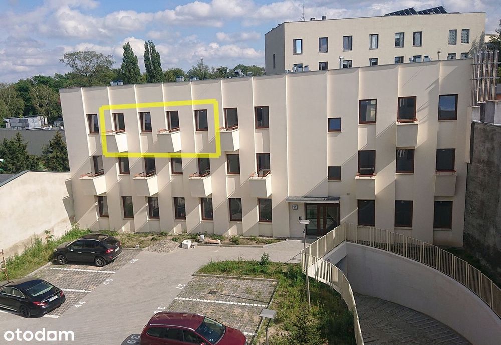 Ostatnie małe 3 pokoje w budynku, dwa balkony, oddane do użytku, garaż