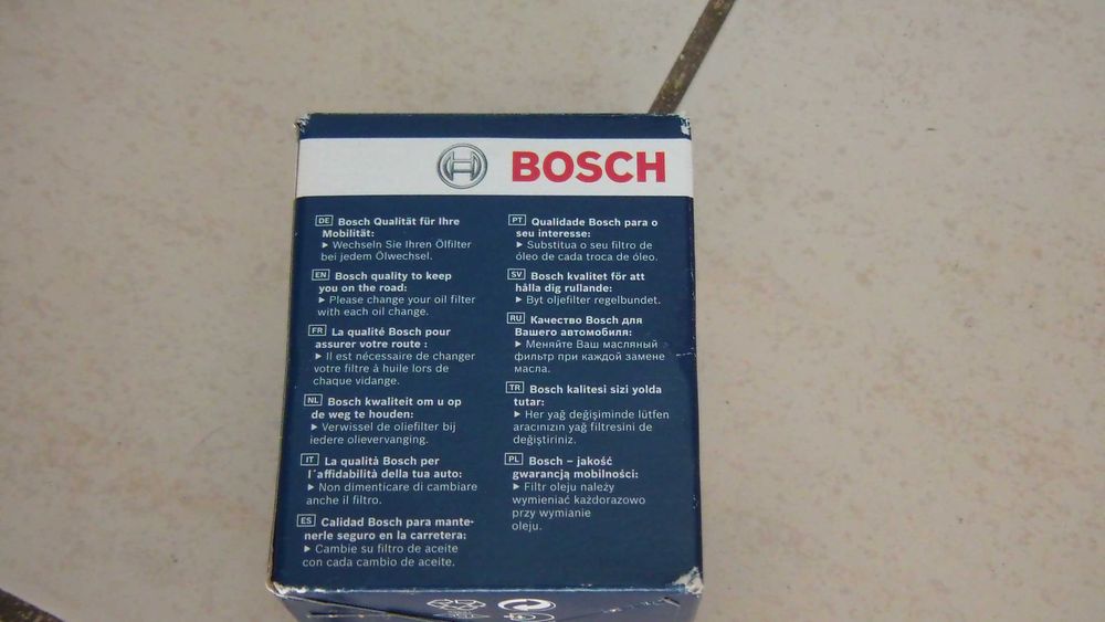 BOSCH Filtro de óleo P9256 (NOVO)