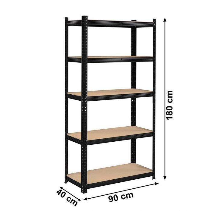 Regał magazynowy metalowy 2w1 180x90x40 cm – solidny i funkcjonalny