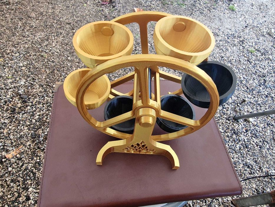 carrocel de vasos 3d