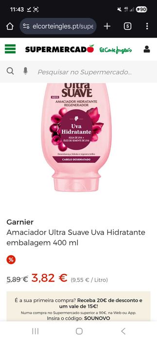 Produtos para cabelo Garnier Ultra suave - NOVOS