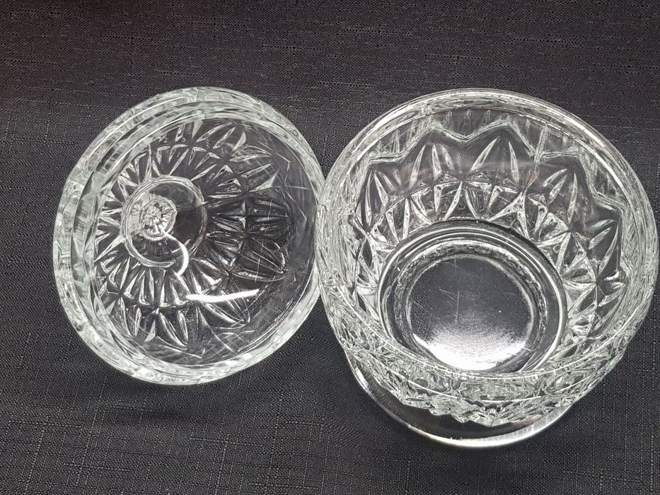 Bomboniera cukiernica kryształowa szkło kryształowe Vintage PR