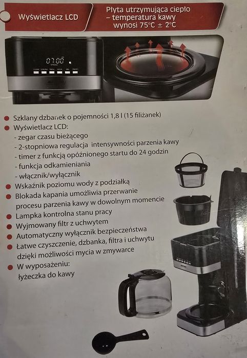 Ekspres do kawy przelewowy MPM + spieniacz mleka
