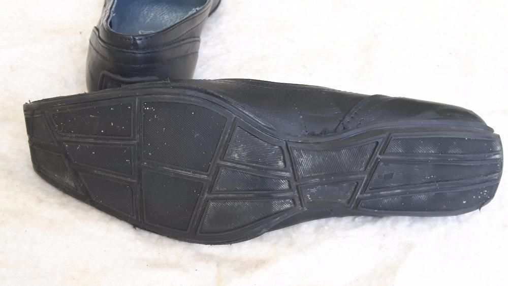 Buty/mokasyny, skóra, czarne rozmiar 40