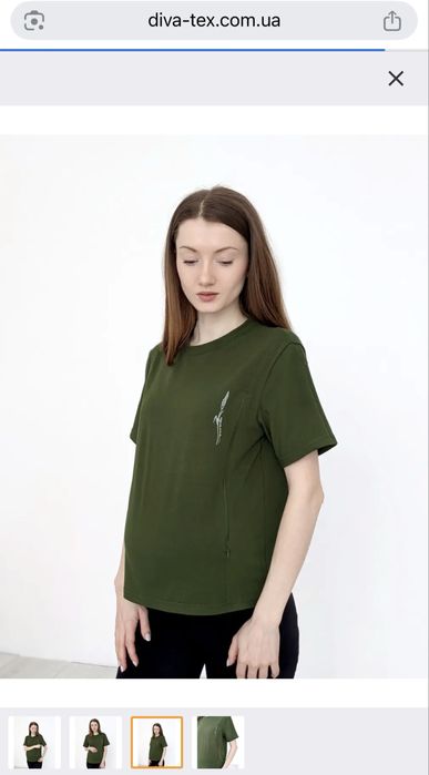 Футболка для вагітних і годуючих від Diva tex