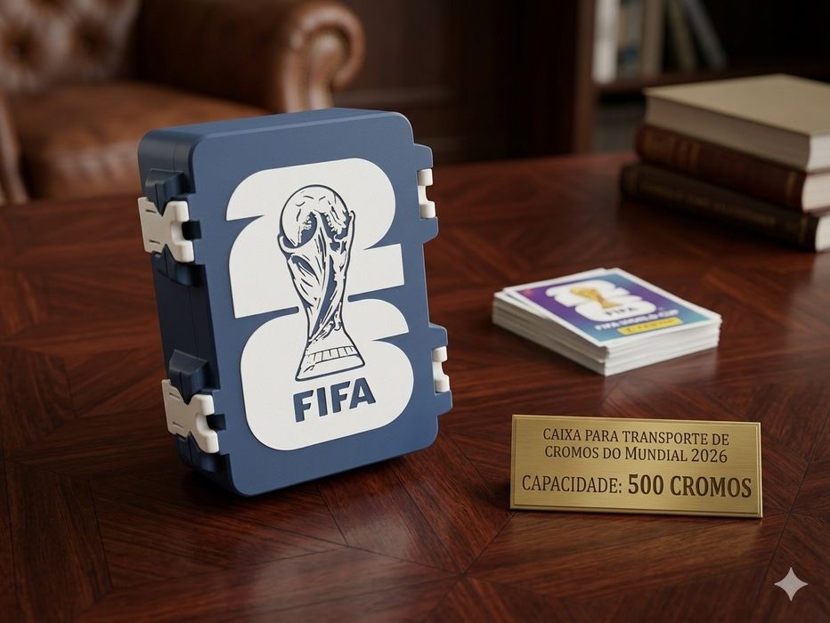 Caixa para transporte cromos mundial 2026 panini
