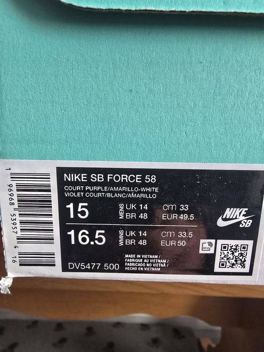 Nike SB Force 58 , 49,5 Nowe, Lakers Edition