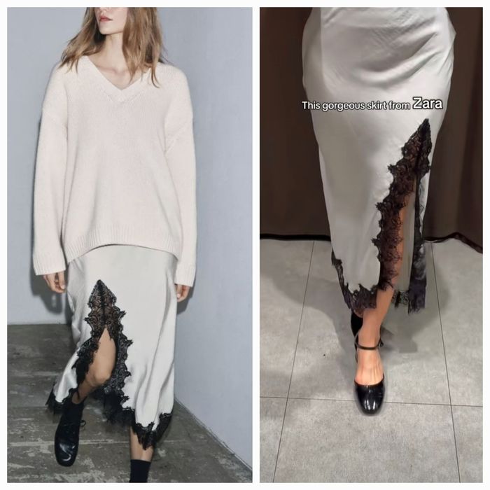 Шикарна спідниця Zara zw collection з мережевом. Хіт сезону. New