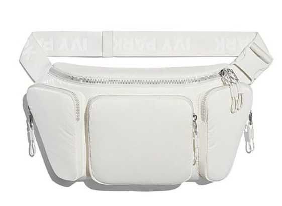 Adidas  Ivy Park Puchowa Torebka Nerka Saszetka biodrowa Biało kremowa