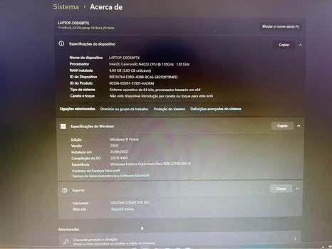 Portatil Asus 4GB RAM 237 SSD