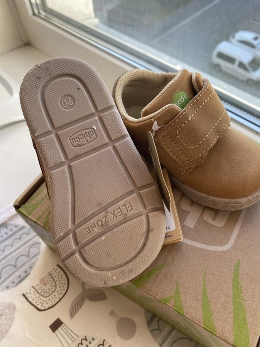 Нові дитячі черевички для хлопчика чи дівчинки Chicco Eco 20 розмір