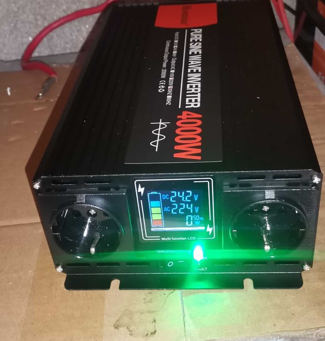 Inversor Onda Pura 24v para 220v Novo para Camião Sistema solar etc