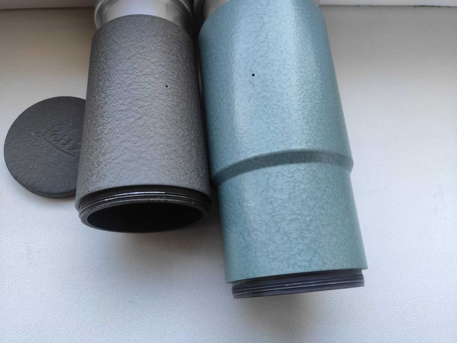 Объективы Leica Elmaron  1:2,8 / 150 mm и Leica Hector 1:2,5 / 100 mm.