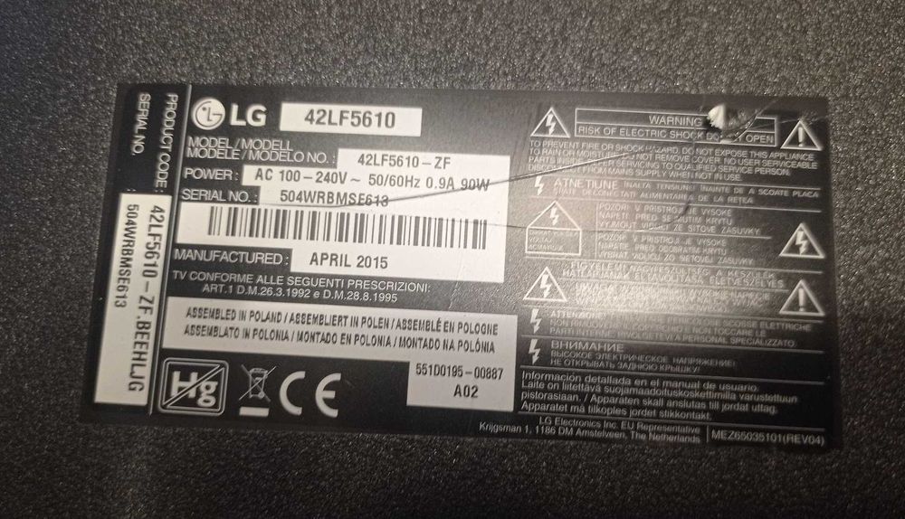 Telewizor LG 42LF5610 42" LED, Full HD, DVB-T, gwarancja, dowóz