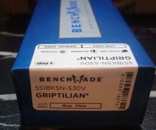 Benchmade Griptilian 551BK-S30V CPM S30V Completa, como Nova