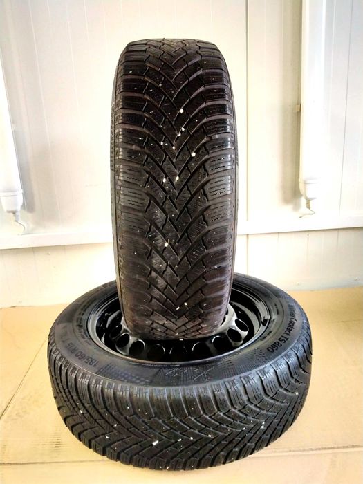 Koła R15 Felgi stalowe 5x100 ET29 + Opony zimowe Continental 185/60