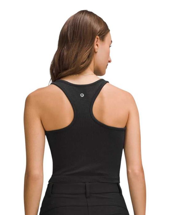 Майка Lululemon Ebb to Street Cropped Racerback Tank Top White \ Black