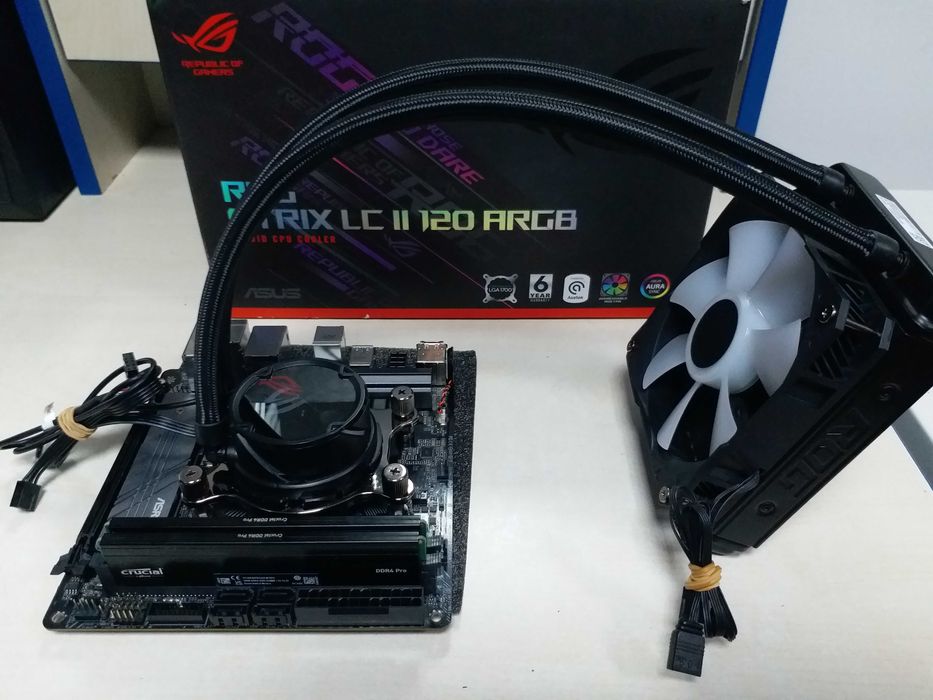 ASRock B550M itx/ac/Ryzen 7 5700x/DDR4 32Gb/Asus Strix LC II 120 ARGB
