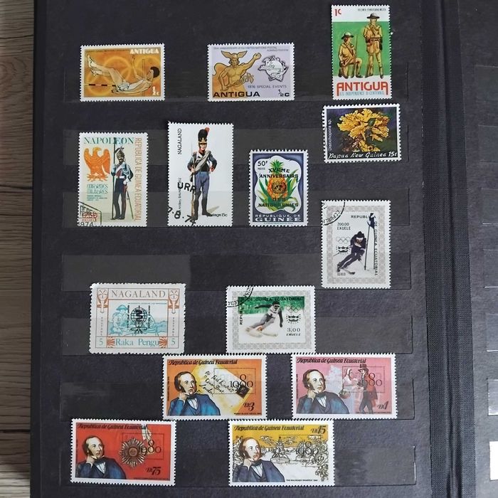 Znaczki Pocztowe Japonia Chiny Węgry Niemcy Guinea Inne Stare (271)