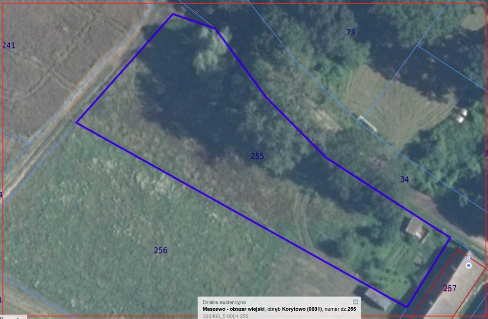 Działka 2500 m² pod budowę domu – Korytowo, gm. Maszewo