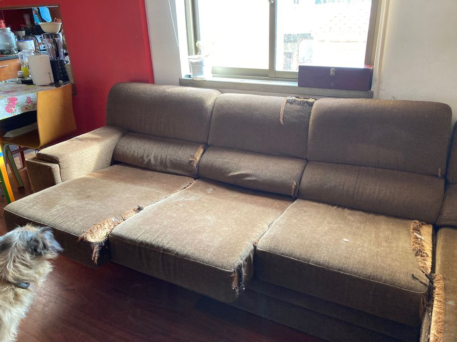 Sofá 4 lugares com chaise long