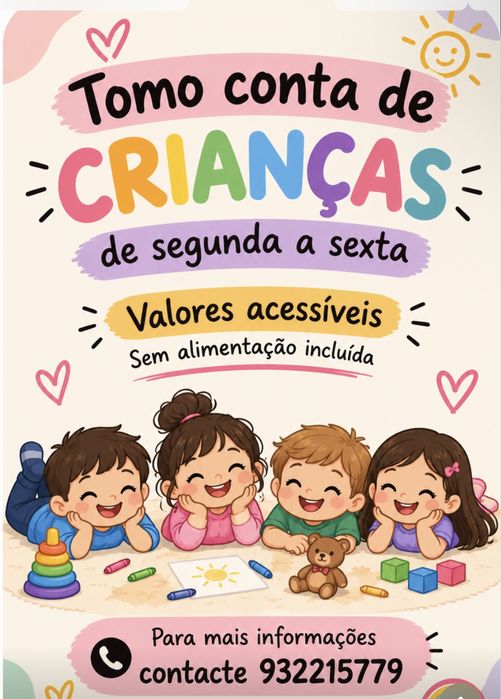 Cuido de criancas de todas as idades