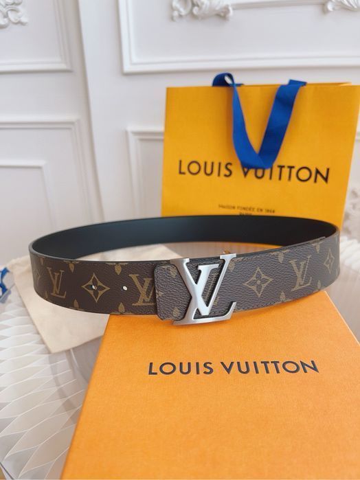 Мужской ремень louis vuitton коричневый чоловічий ремінь луі