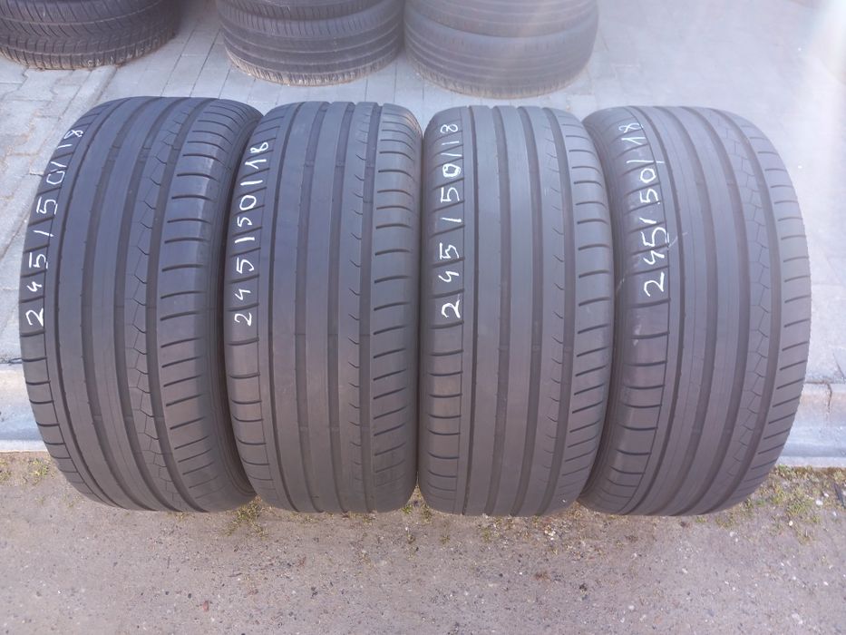 4x Opony Używane Letnie 245/50R18 Dunlop