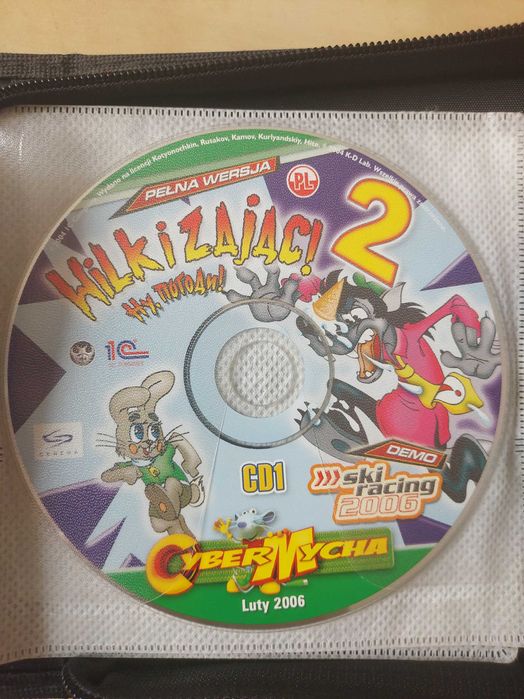 Płyta CD Wilki i Zając 2 PL Ski Racing Cyber Mycha gry dla dzieci PC