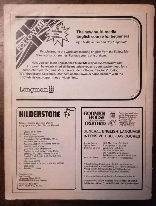BBC Modern English April 1981 czasopismo unikat