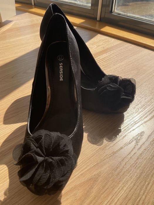 Sapatos Cetim preto Seaside