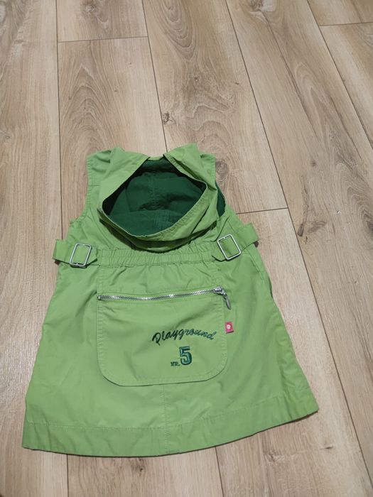 Sukienka tunika bezrękawnik 92/98 zielona boho