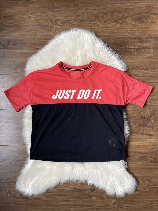 Nike running dri fit just do it bluzka koszulka do biegania czarna S