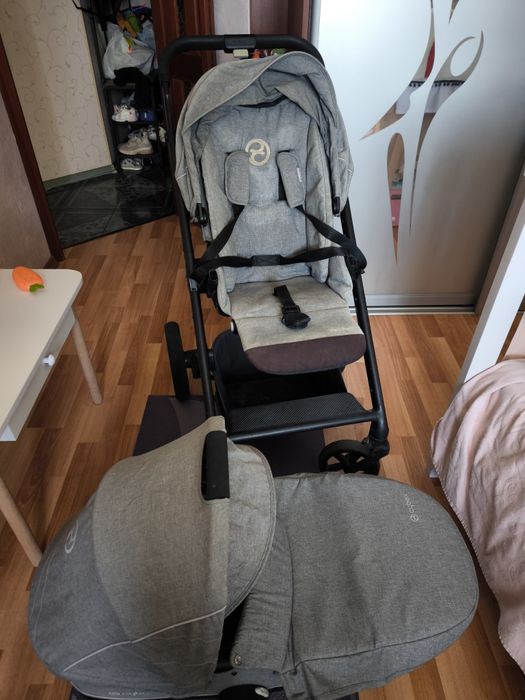 Cybex balios S, сіра прогулянка + люлька