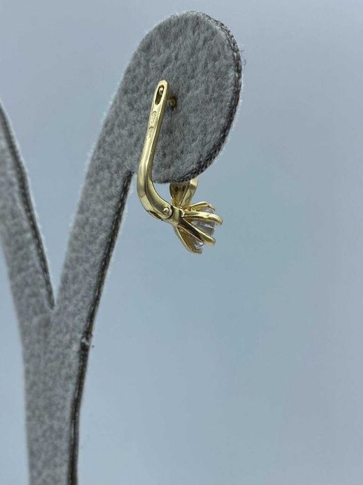 Złote kolczyki z cyrkoniami 14k 3,84g.