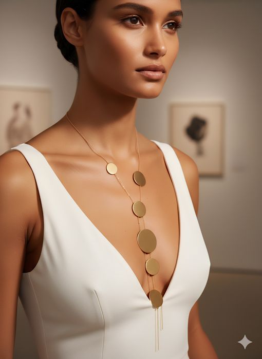 Luksusowy naszyjnik w kolorze zlota