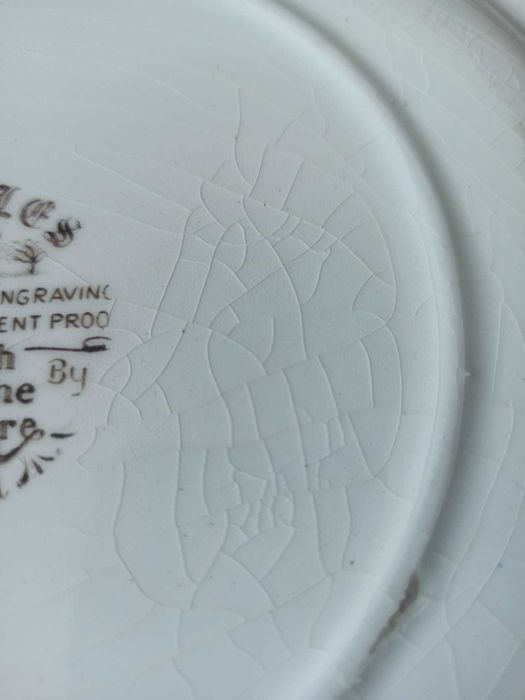 Duża patera 29 cm English Ironstone – dekor krajobrazowy, Anglia