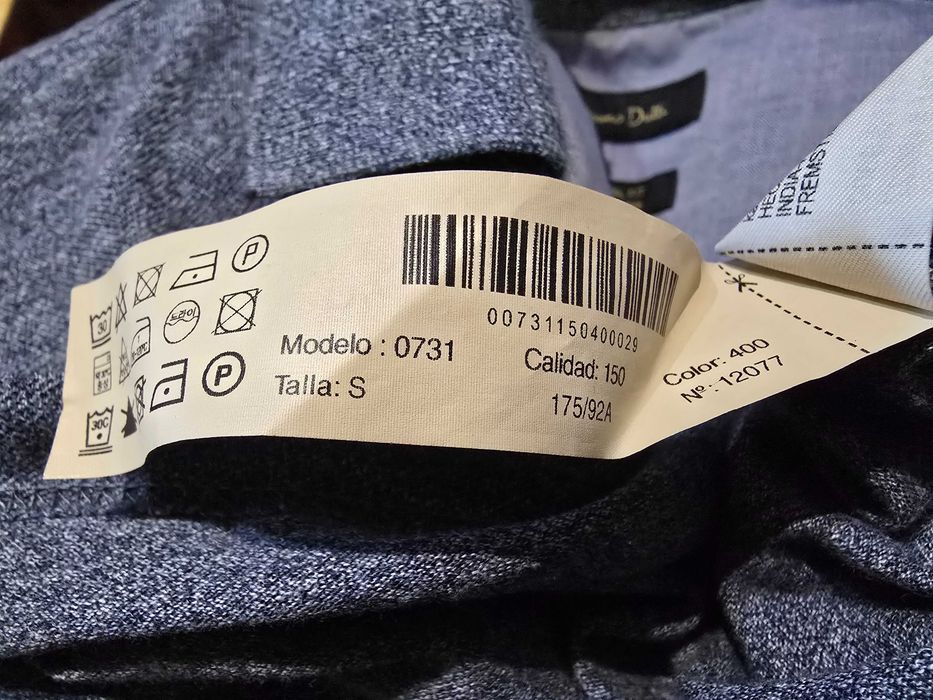 Polo Massimo Dutti, cor Azul, algodão, tamanho S, em bom estado