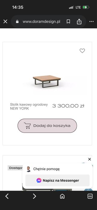 Meble ogrodowe, sofa i stolik Doram design. Cena nowego 11 tysiecy zl