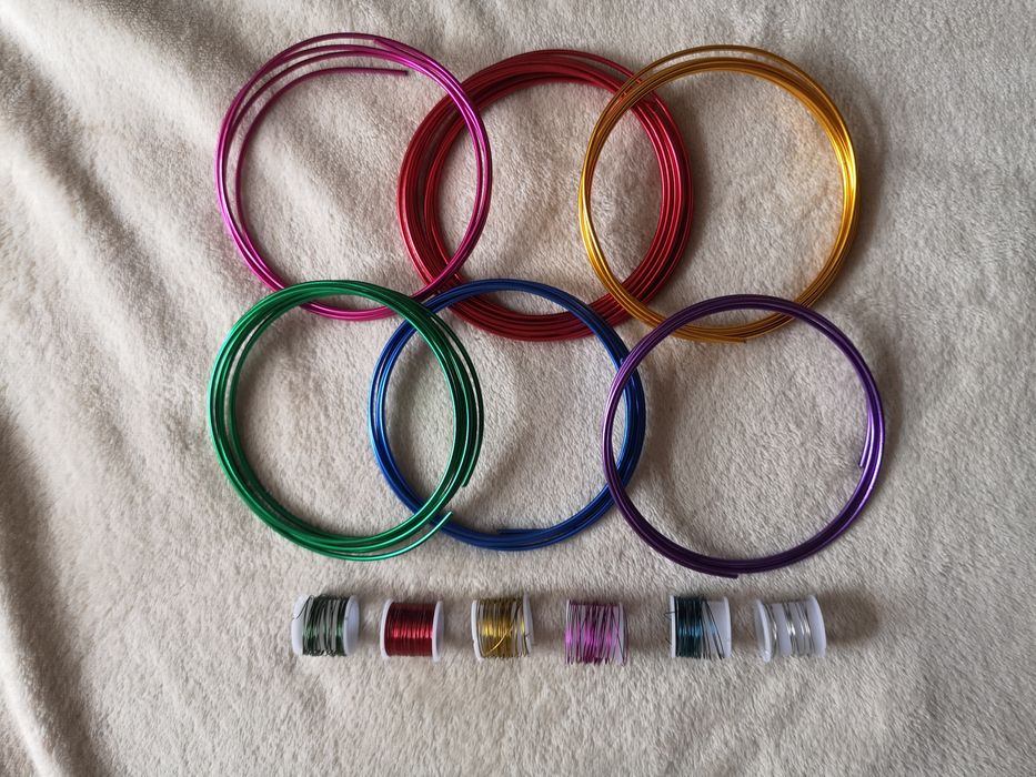Druty i druciki florystyczne lub do biżuterii, handmade, rękodzieło,