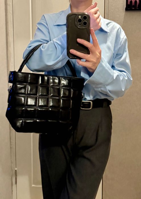 Сумка шопер шкіряна жіноча , 22*30, Нова