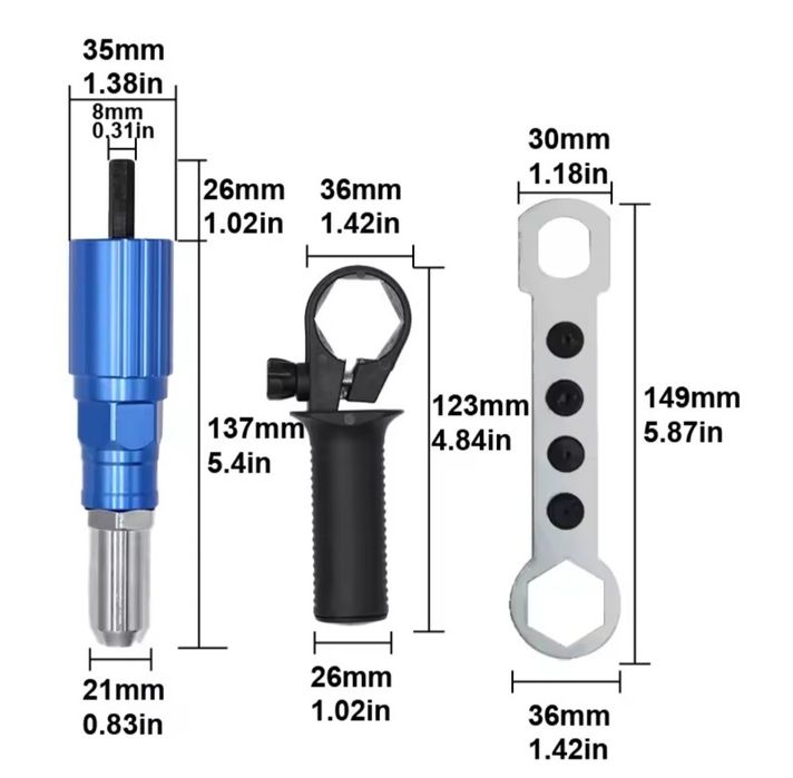 Adaptador Rebites para Aparafusadora