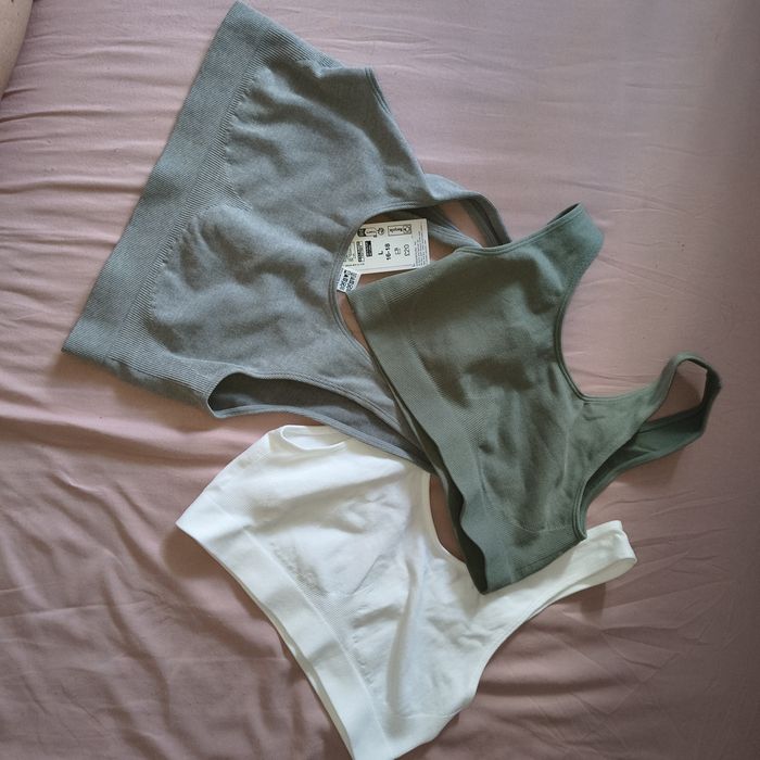 M&S Cropp top Crop top 3pack L