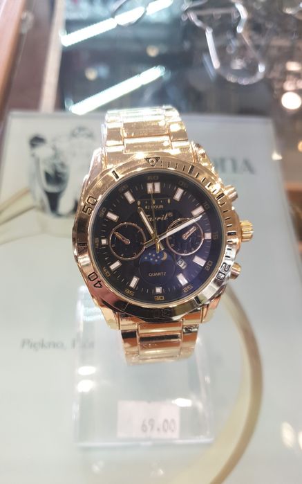 Zegatek męski kwarcowy bransoleta polecam