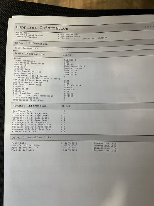 принтера Samsung ML-2165W з wifi
