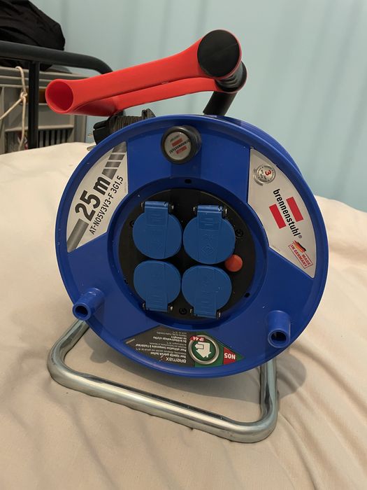 Przedłużacz PREMIUM BRENNENSTUHL Bębnowy 25M 4 gniazda IP44 NOWY