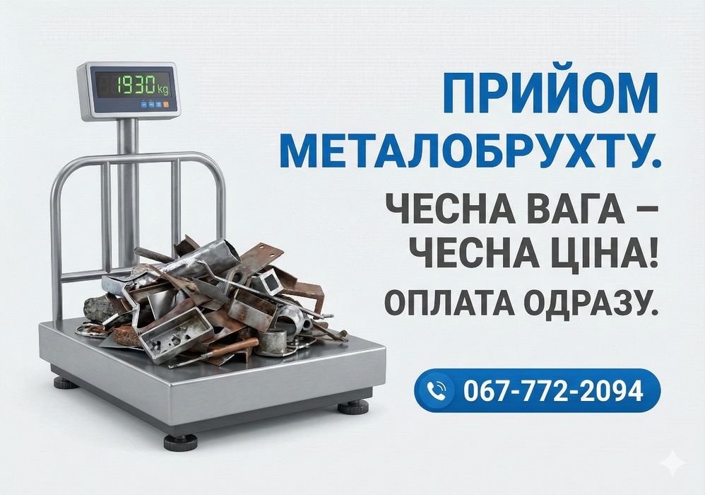 Прием металлолома, металу, міді, алюмінію, прийом металобрухту