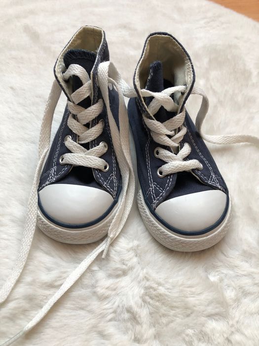 Granatowe trampki, tenisówki, sneakersy wysokie dla chłopca Converse