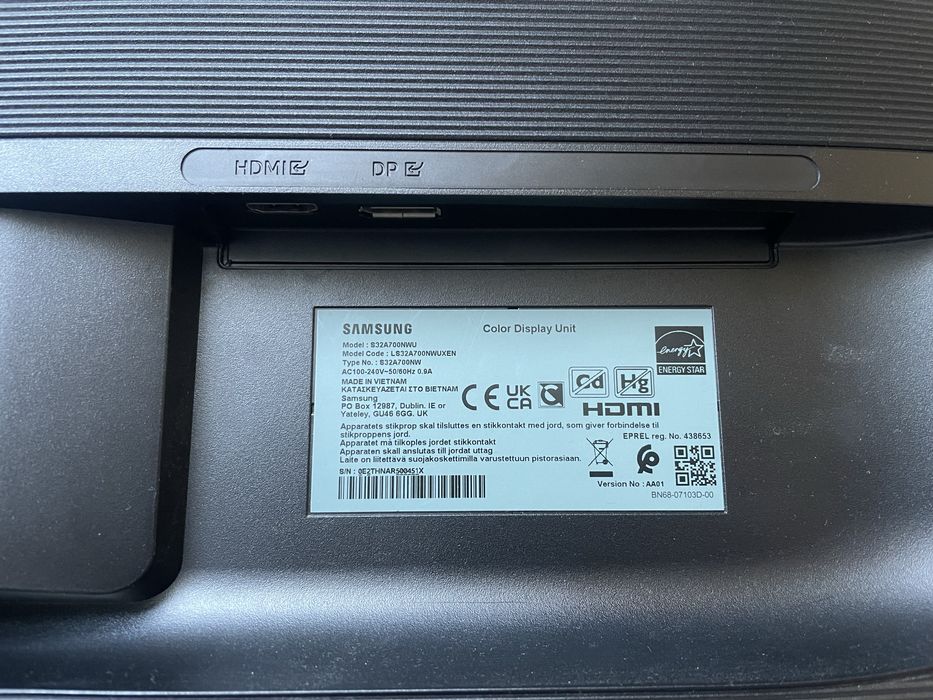 Monitor Samsung 32" 4K VA 60Hz S32A700NWU