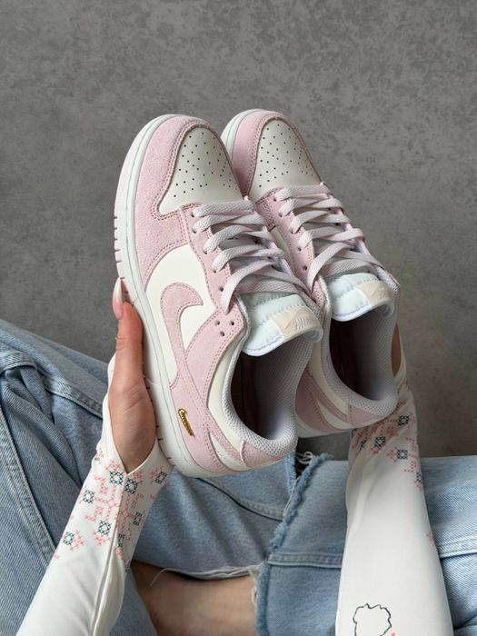 НОВИНКА‼️Nike Dunk Low Pearl Sail Pink жіночі кросівки найк данк данки
